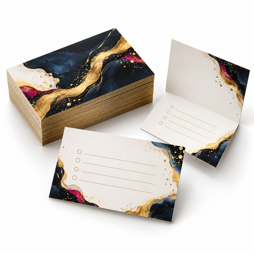 Custom printed appointment cards in standard and folded sizes