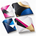 Custom printed flyers in half-sheet and letter sizes with matte and glossy finishes