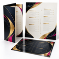 Custom printed menus and price lists in multiple sizes and finishes