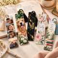 Personalized sublimation bookmarks with photo, pet, monogram and floral designs