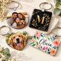 Personalized sublimation keychains in round, square, heart and rectangular shapes