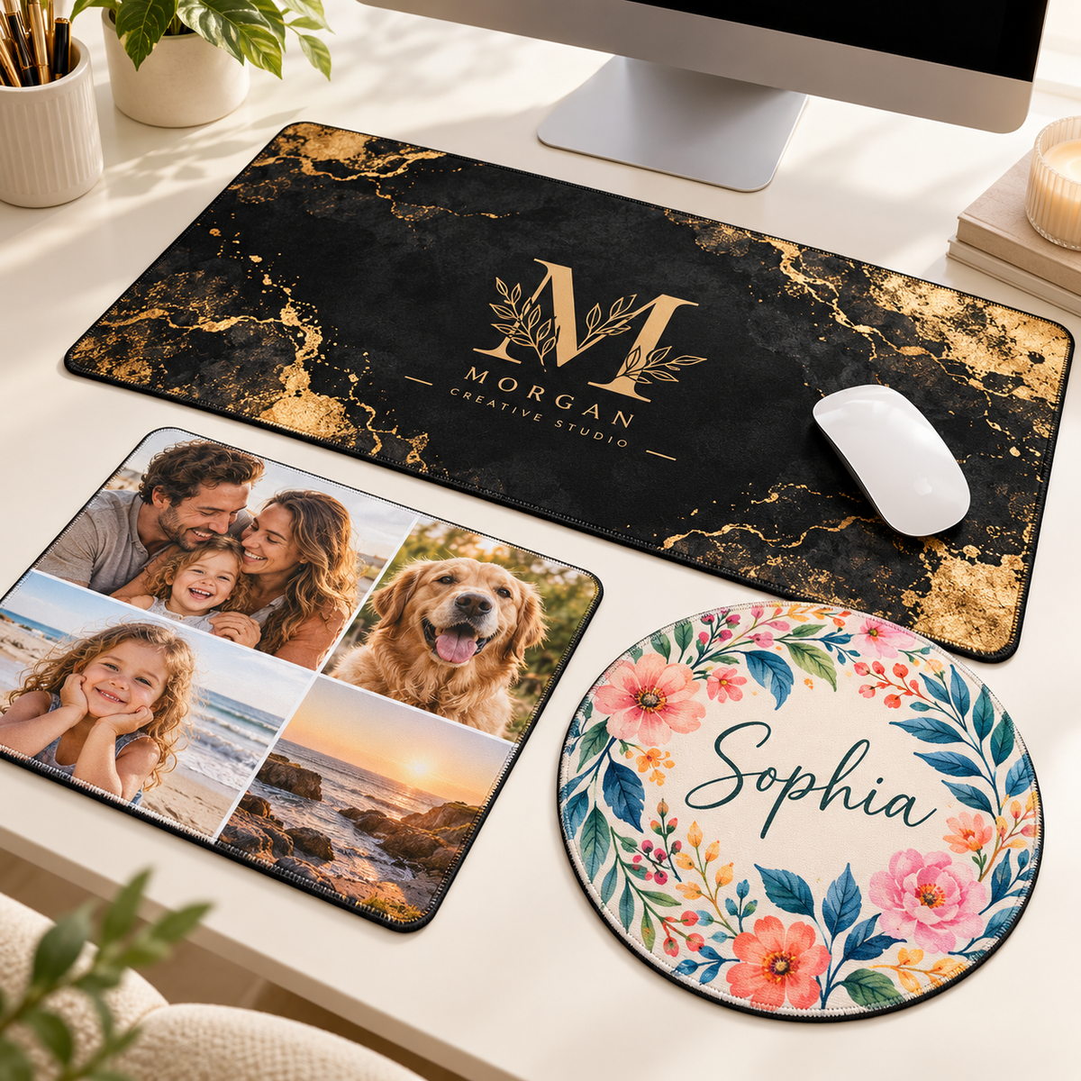Personalized sublimation mouse pads and desk mat