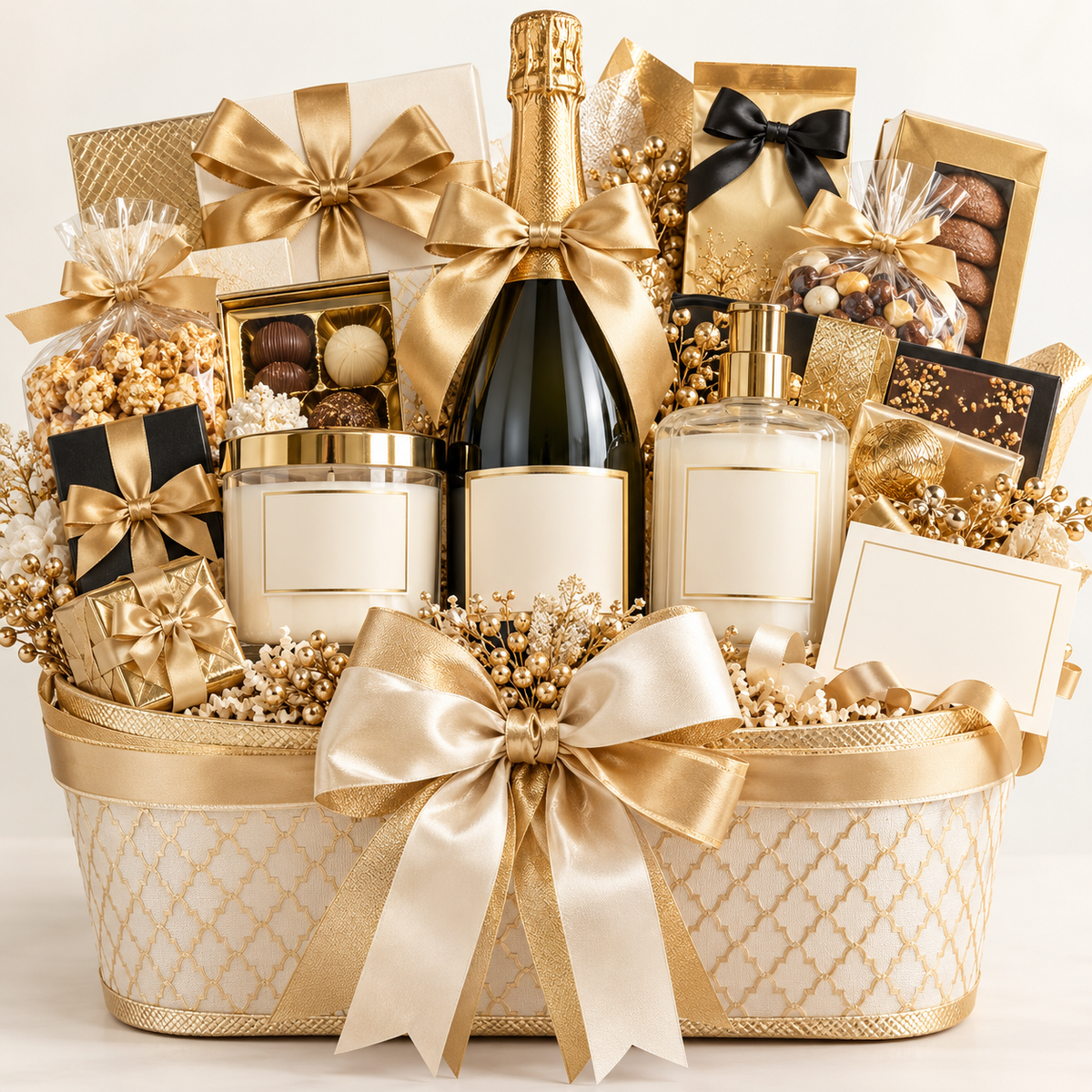 Premium personalized gift basket package